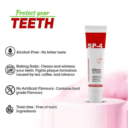 SP-4 Probiotic Brightening & Stain Removing Toothpaste (Buy 1 Get 1 Free)
