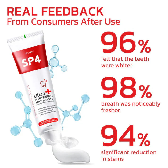 SP-4 Probiotic Brightening & Stain Removing Toothpaste (Buy 1 Get 1 Free)